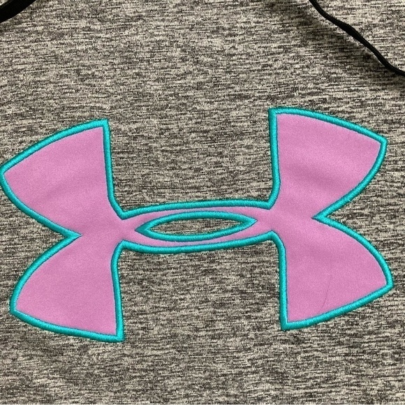 Under Armour Cold Gear Heather Grey Pullover Hoodie Sweatshirt Kangaroo Pocket M - Picture 2 of 8